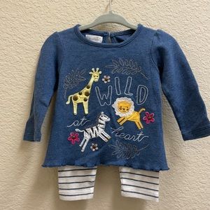 MUD PIE: Baby Two-Piece “Wild at Heart” Safari Set